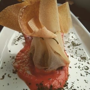 Pasta philo relleno de setas