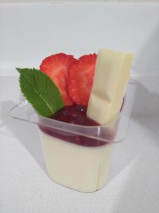 Panacotta de chocolate blanco