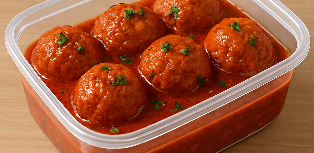 Tupper de albóndigas caseras