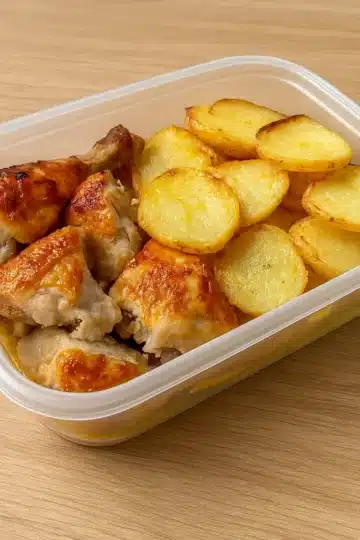 Pollo asado con patatas